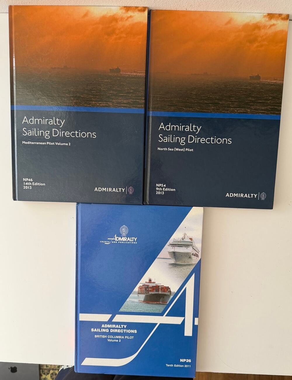 Admiralty Sailing Directions Set Of Three Hardback Books Unused Condition